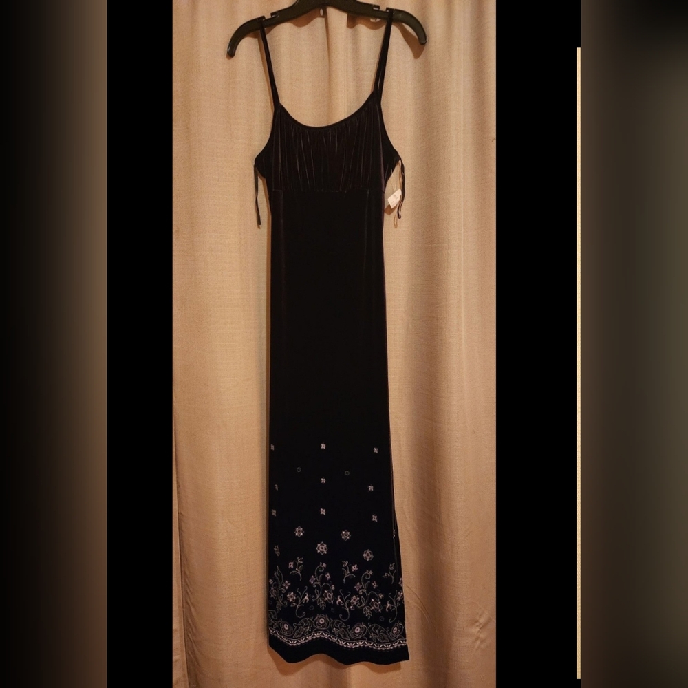 Deep Eggplant Crushed Velvet dress Sz M